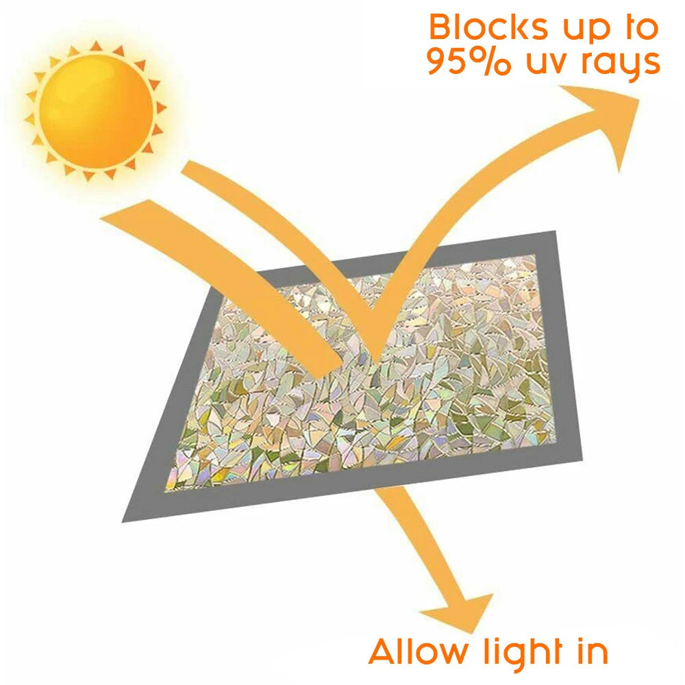 2D Reflective Window Film for Cars (Static Cling, Decorative Privacy)