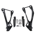 Black Rear Passenger Footpegs Footrest Bracket for Kawasaki Ninja ZX6R (2005–2008)