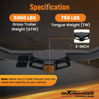 2" Class 3 Towing Hitch for Chevrolet Blazer, GMC Acadia (2017–2026)