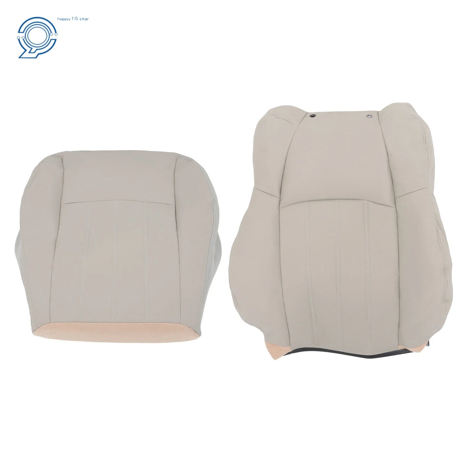 2Pcs Leather Back Seat Cover for Chrysler 300C (2005-2010) Gray