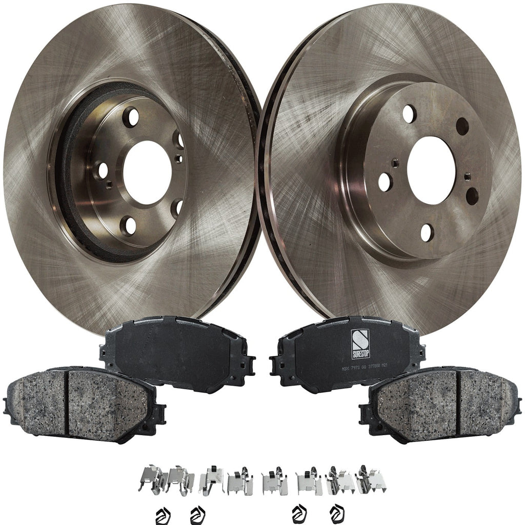 Brake Disc and Pad Kit for Toyota Corolla, Matrix (2009–2019)