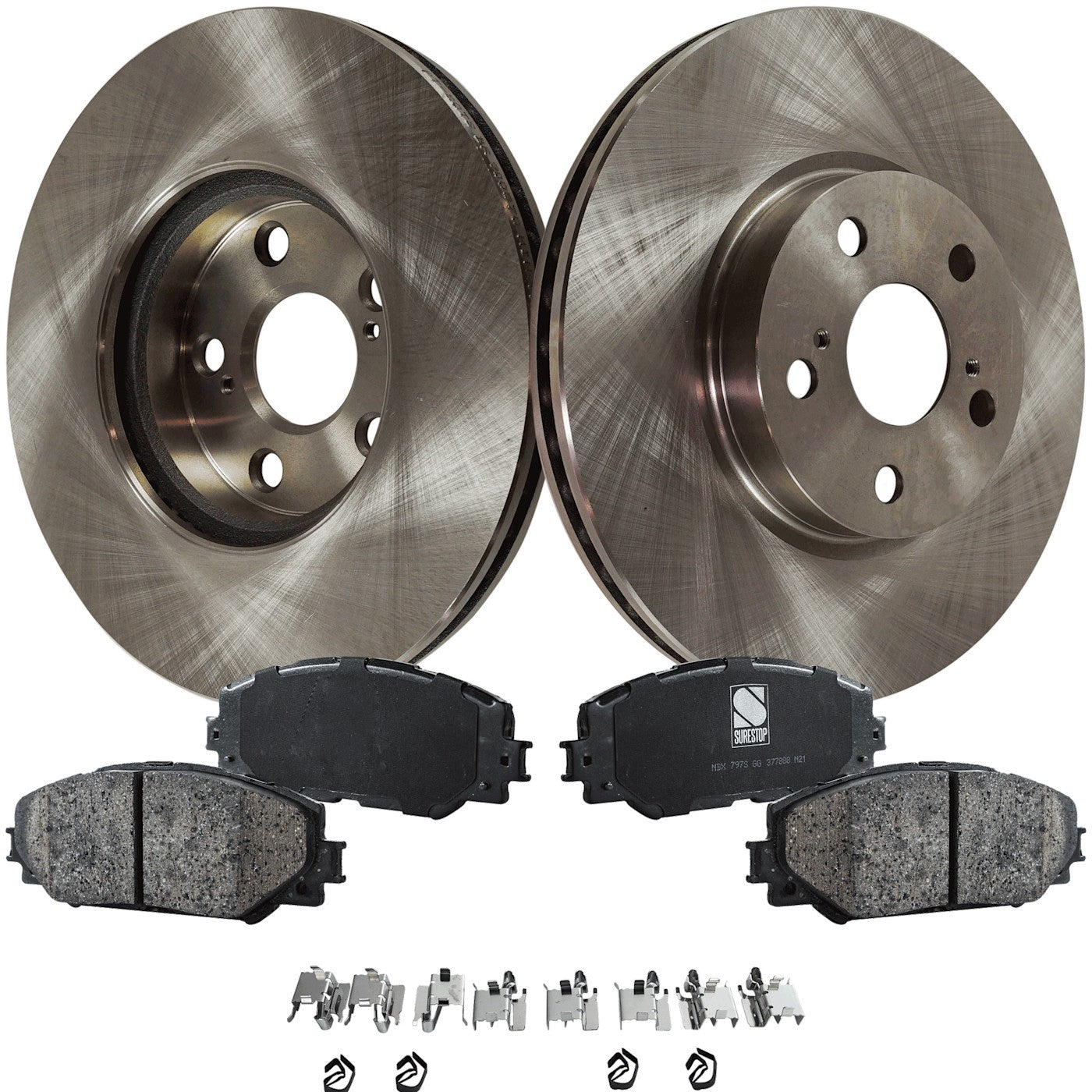 Brake Disc and Pad Kit for Toyota Corolla, Matrix (2009–2019)