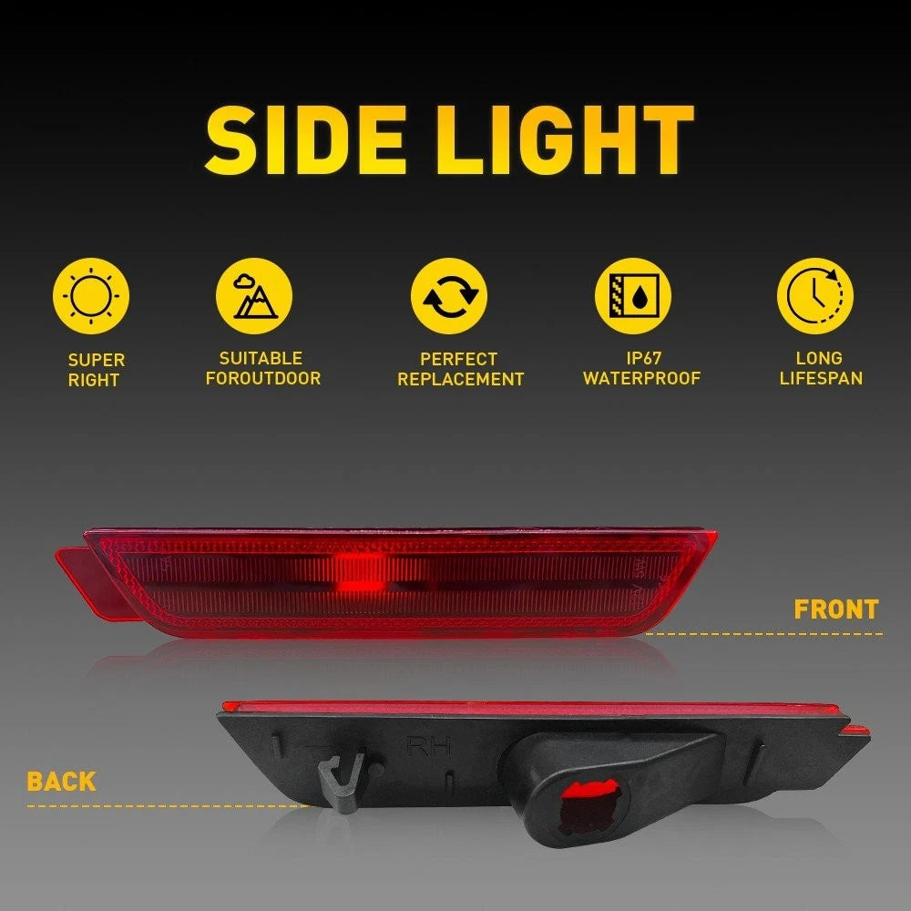 2X Amber Front Side Marker Light Housings for Chevrolet Camaro (2010-2015)