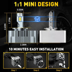 2X D5S/D5R LED Headlight Conversion Kit 6000K for HID Xenon