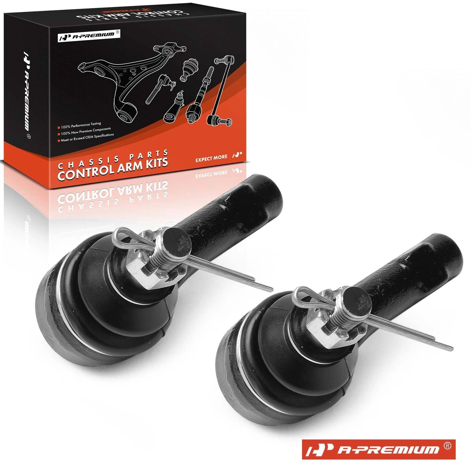 2X Front Outer Tie Rod Ends for Ford Escort (1991–2003) Mercury Tracer