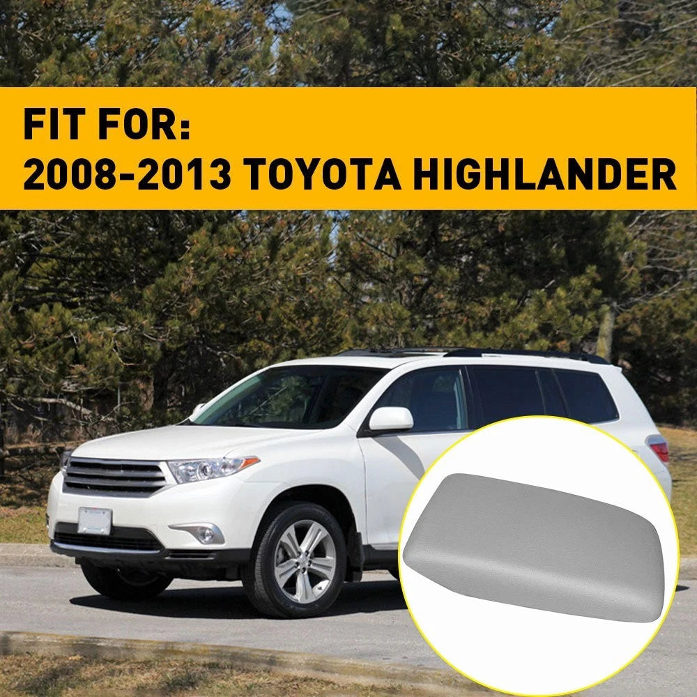 Leather Center Console Lid Armrest Cover for Toyota Highlander (2008–2013)