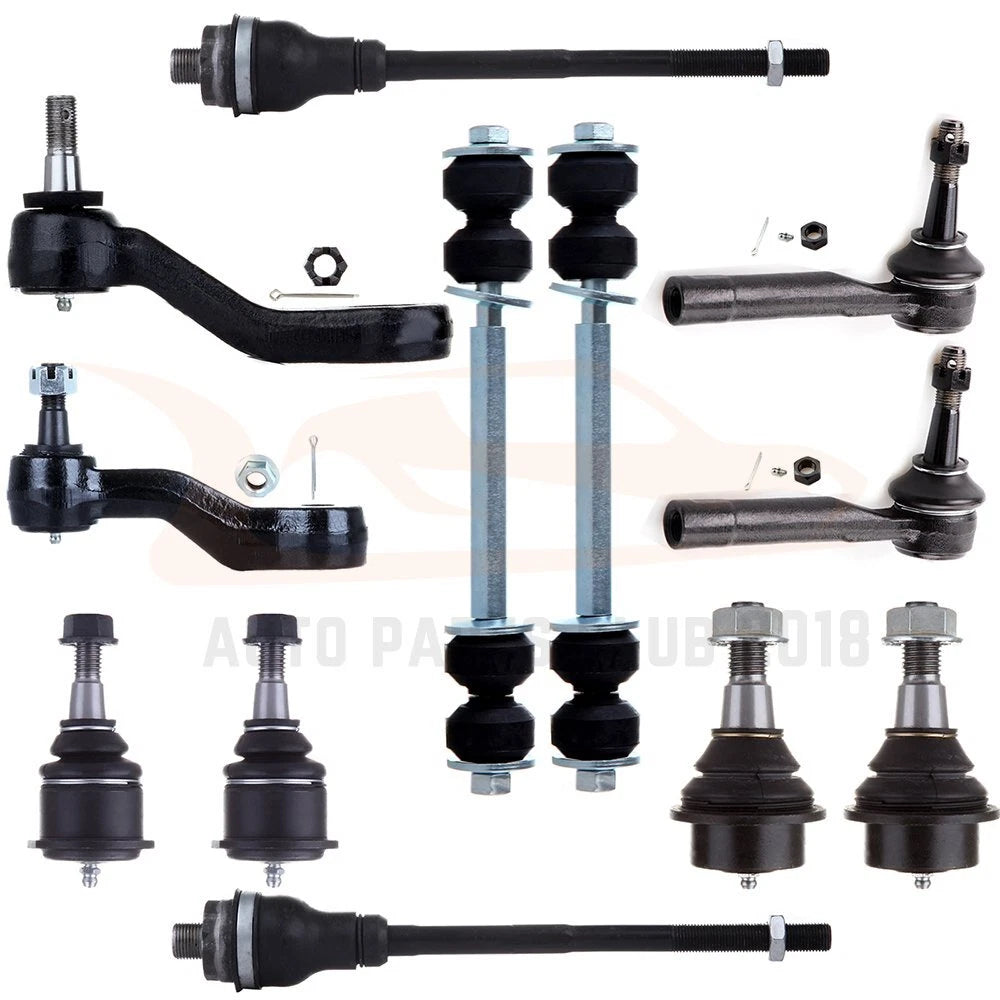 Set of 12 Tie Rod Ends Ball Joints for Chevy Silverado 1500 4WD (1999–2002)