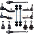 Set of 12 Tie Rod Ends Ball Joints for Chevy Silverado 1500 4WD (1999–2002)