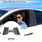10X Door Pillar Window Trim for Mazda CX-8 (2018–2023) Carbon Fiber Black