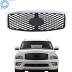 Black Chrome Front Bumper Upper Grille for Infiniti QX80 (2015–2017)