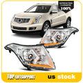 Pair Headlights for Cadillac SRX (2010–2016) Chrome Housing Projector