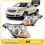 Pair Headlights for Cadillac SRX (2010–2016) Chrome Housing Projector