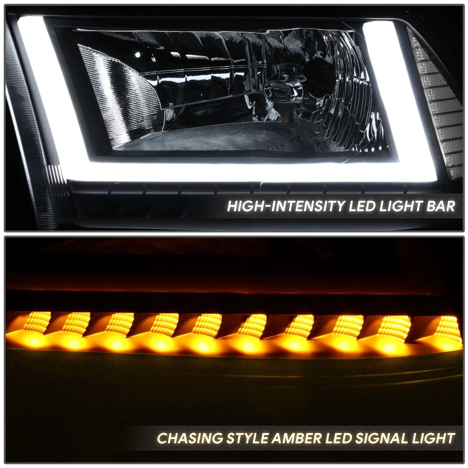 U-LED DRL Sequential Turn Signal Headlights for RAM 1500 (2009–2024)