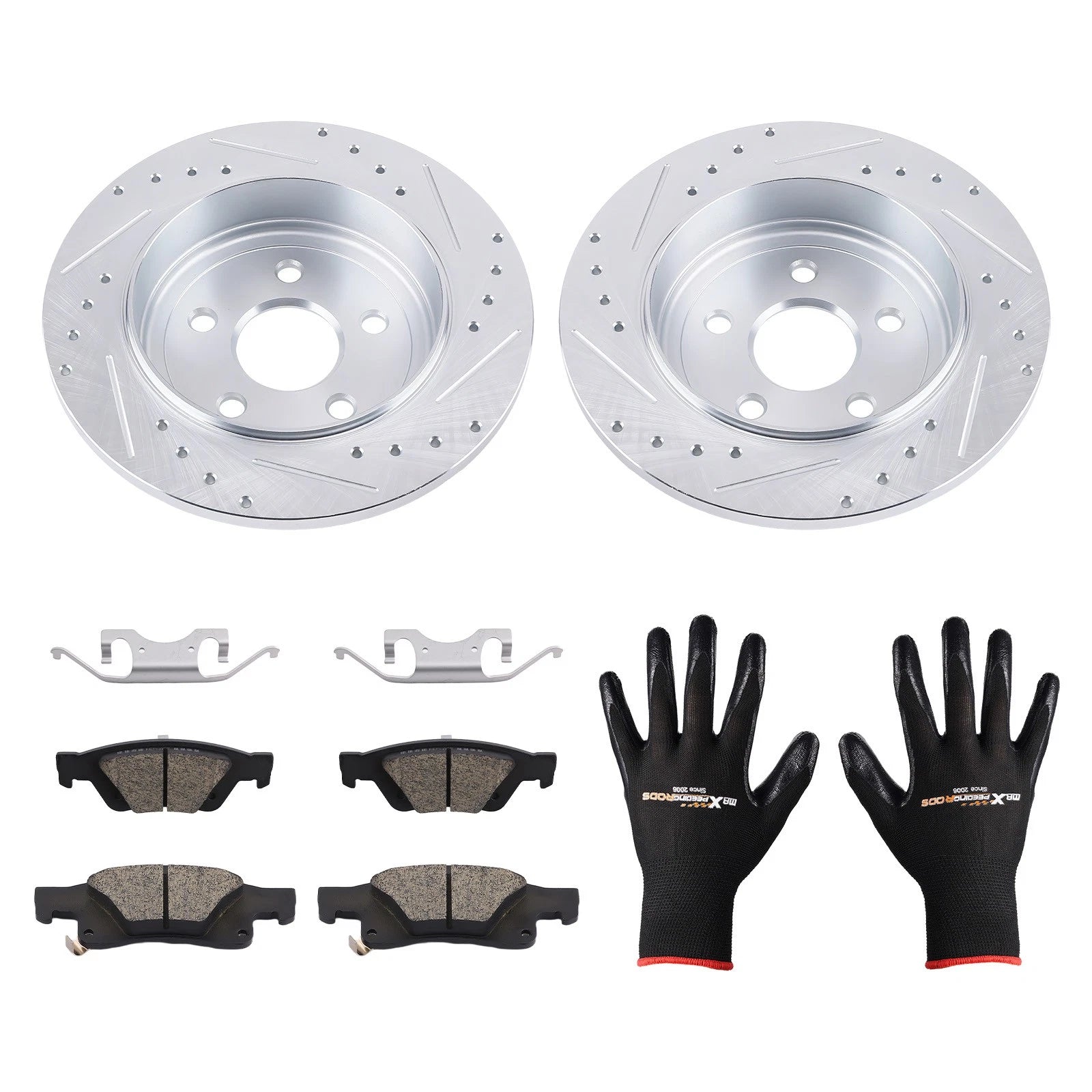 Rear L&R Brake Rotors and Ceramic Pads Kit for Dodge Durango (2011–2020)