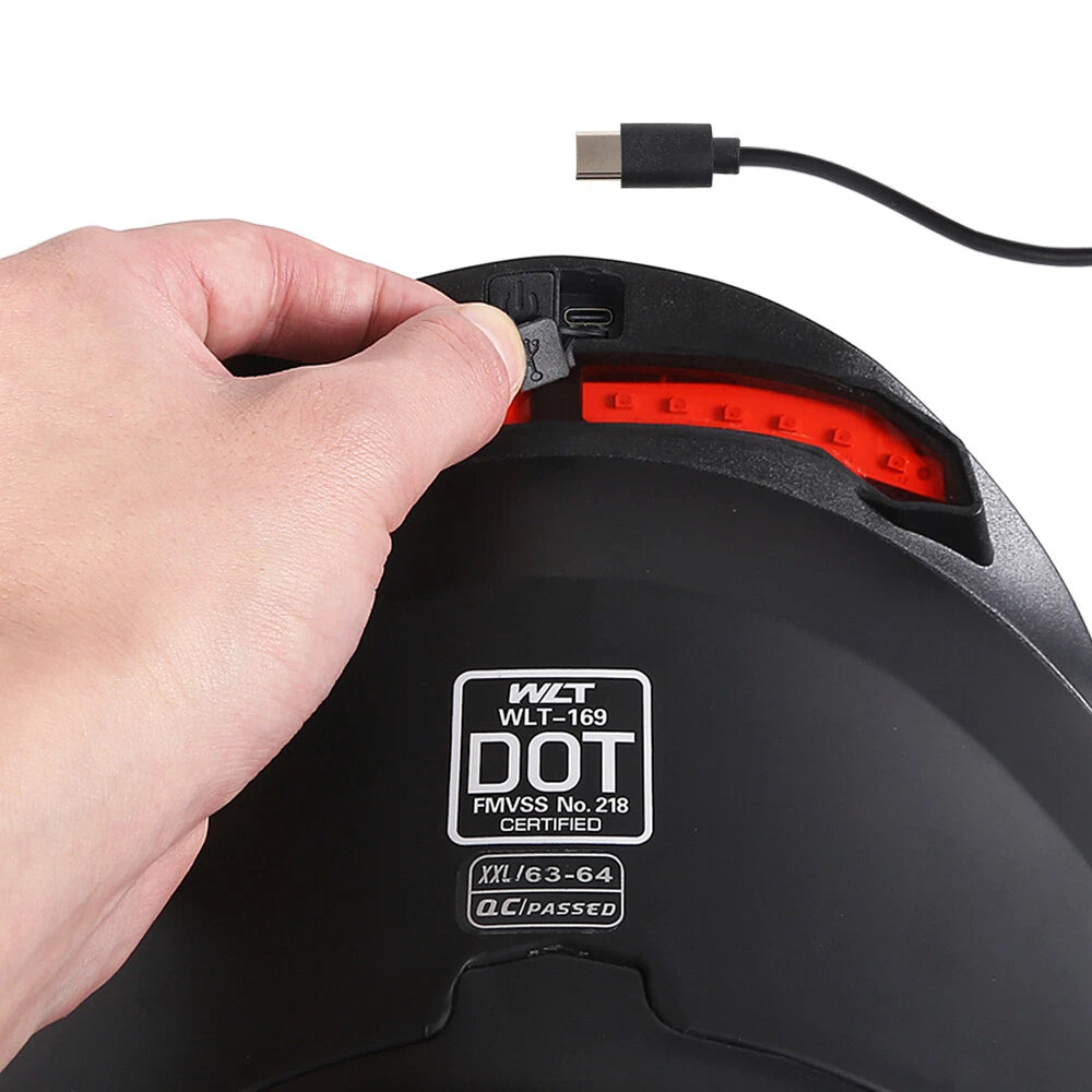 Modular Full Face Motorcycle Helmet for Adults DOT LED (Snowmobile)