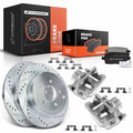 8x Rear Drilled Brake Rotors & Pads for Ford Edge Lincoln MKX (2007–2018)