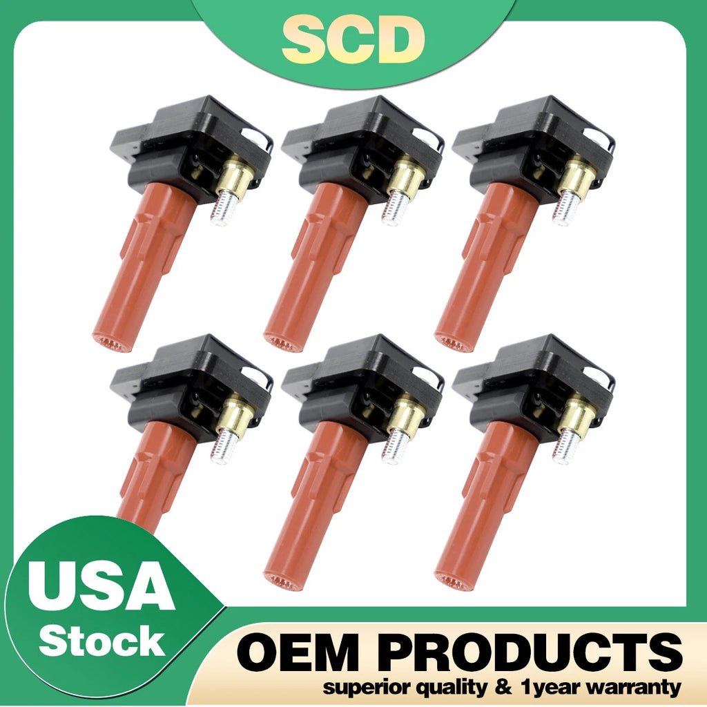 Set of 6 Ignition Coils for Subaru Outback B9 Legacy Tribeca 3.0L (2005–2009)