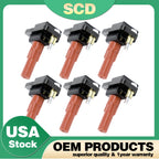 Set of 6 Ignition Coils for Subaru Outback B9 Legacy Tribeca 3.0L (2005–2009)