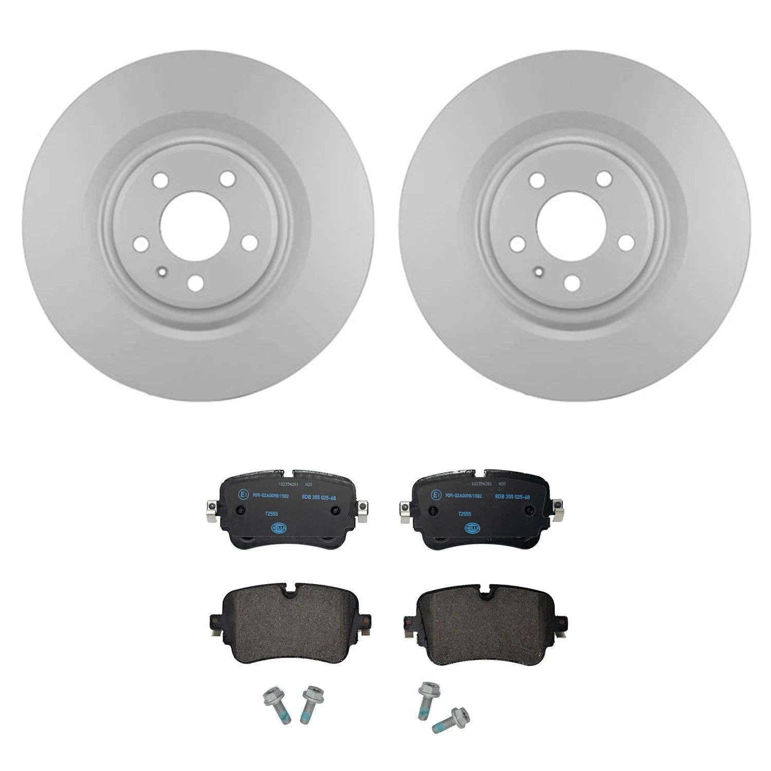 Hella Rear Rotors & Low-Met Disc Brake Pad Kit for Audi A8 Quattro (2003–2023)