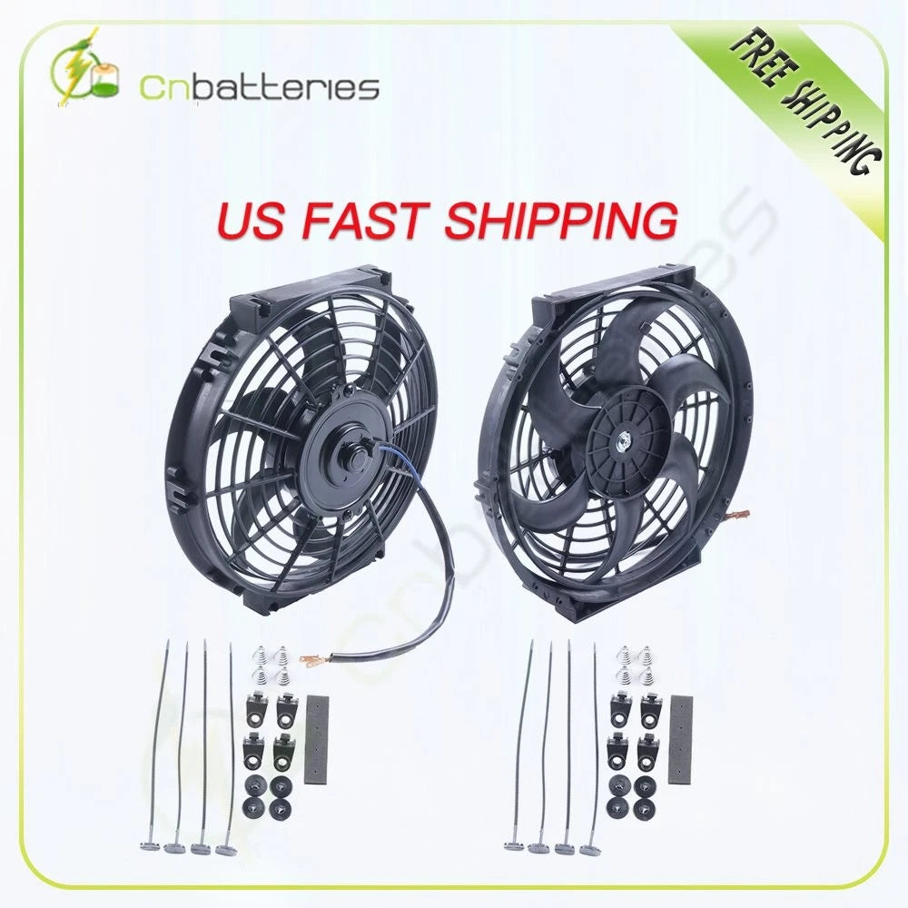 2X 10" Radiator Condenser Cooling Fan for Chevrolet Volt Tahoe (2011–2019)