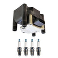 Set of 4 Ignition Coils & U-Groove Spark Plugs for Audi A4, VW Golf, Jetta (1996–2005)