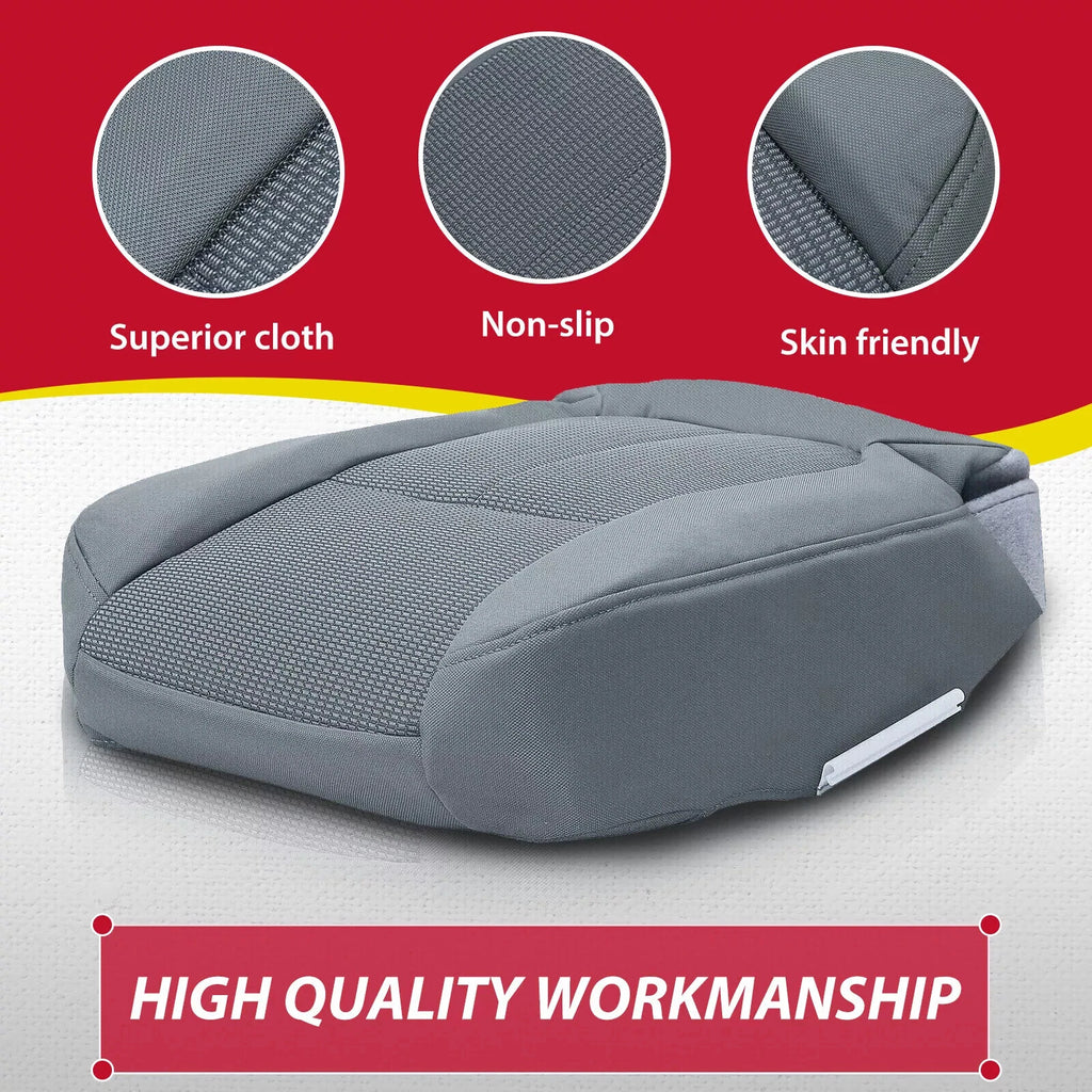 Driver Bottom Fabric Seat Cover for Ford F150 XLT (2011–2014) Gray