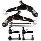 Set of 8 Front Lower Control Arms Sway Bars Tie Rods for Nissan Maxima (2000–2003)