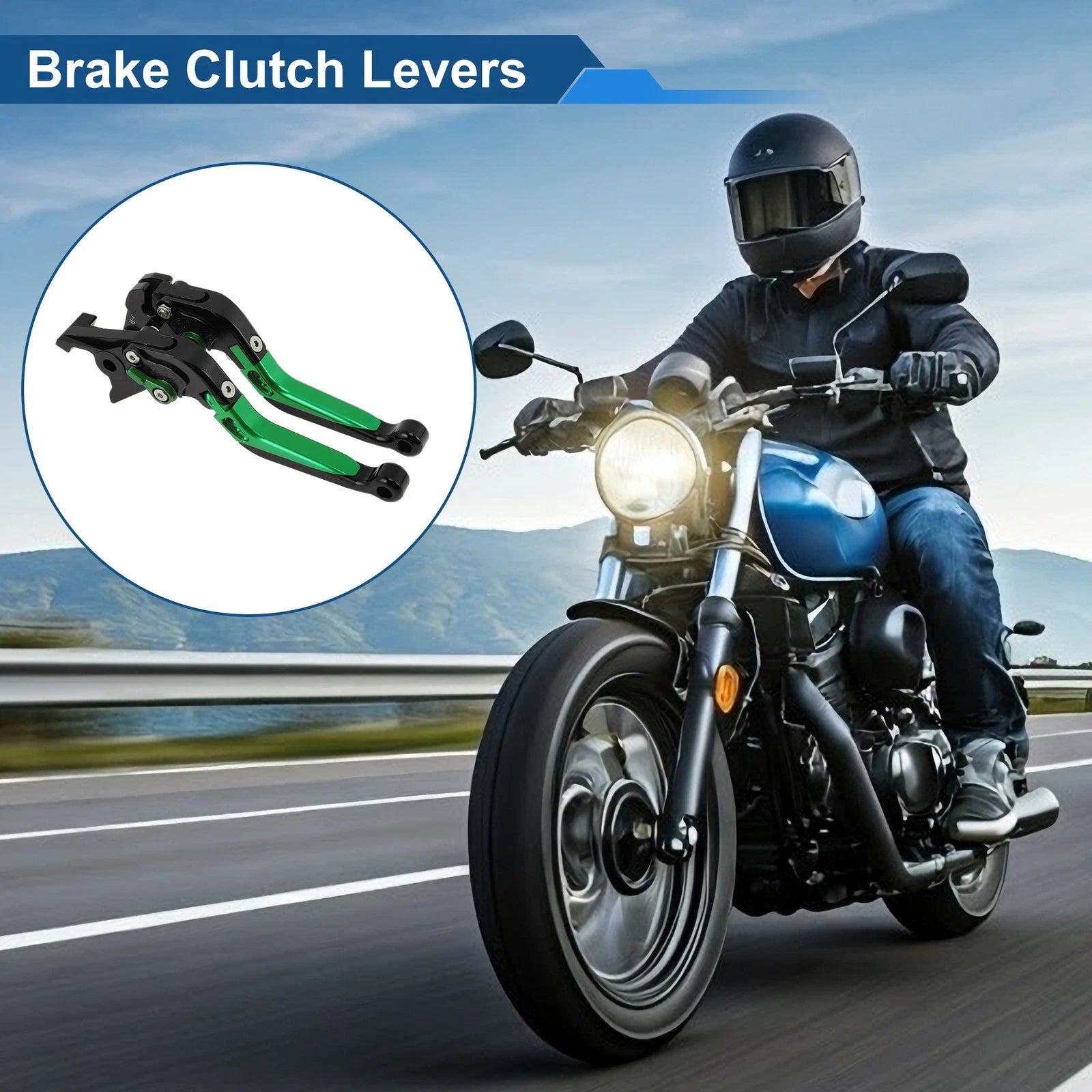 Adjustable Brake Clutch Levers for Honda CBR650R (2019–2023) Black Green