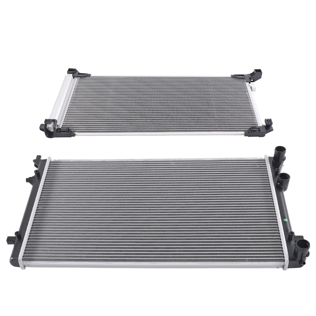 Aluminum Engine Radiator & AC Condenser for Toyota Corolla (2019–2022) 13825