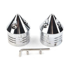 Front Axle Cap Nut Cover for Harley Electra Glide Sportster Dyna (2000–2023) Chrome