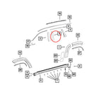 Left Rear Door Pillar Trim Applique for Jeep Grand Cherokee (2011-2020)