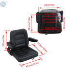 Universal Fold Down Forklift Seat for Excavator Skid Loader