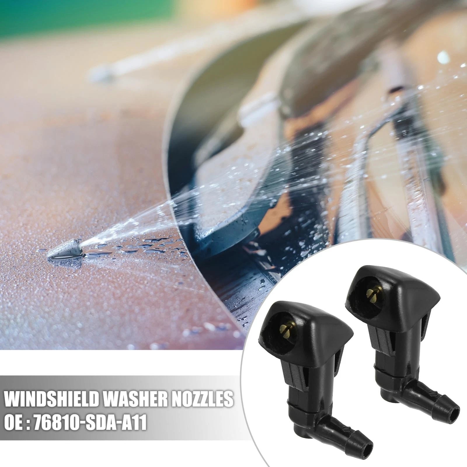Set of 4 Windshield Wiper Washer Nozzles for Honda Civic (2006–2011) 76810-SDA-A11