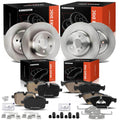 Front & Rear Disc Brake Rotors & Ceramic Pads for BMW 640i (2013–2017)