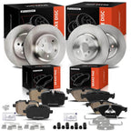 Front & Rear Disc Brake Rotors & Ceramic Pads for BMW 640i (2013–2017)