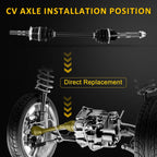 CV Axle Set for Kawasaki Mule KAF 2510 3010 4010 (2001–2008)