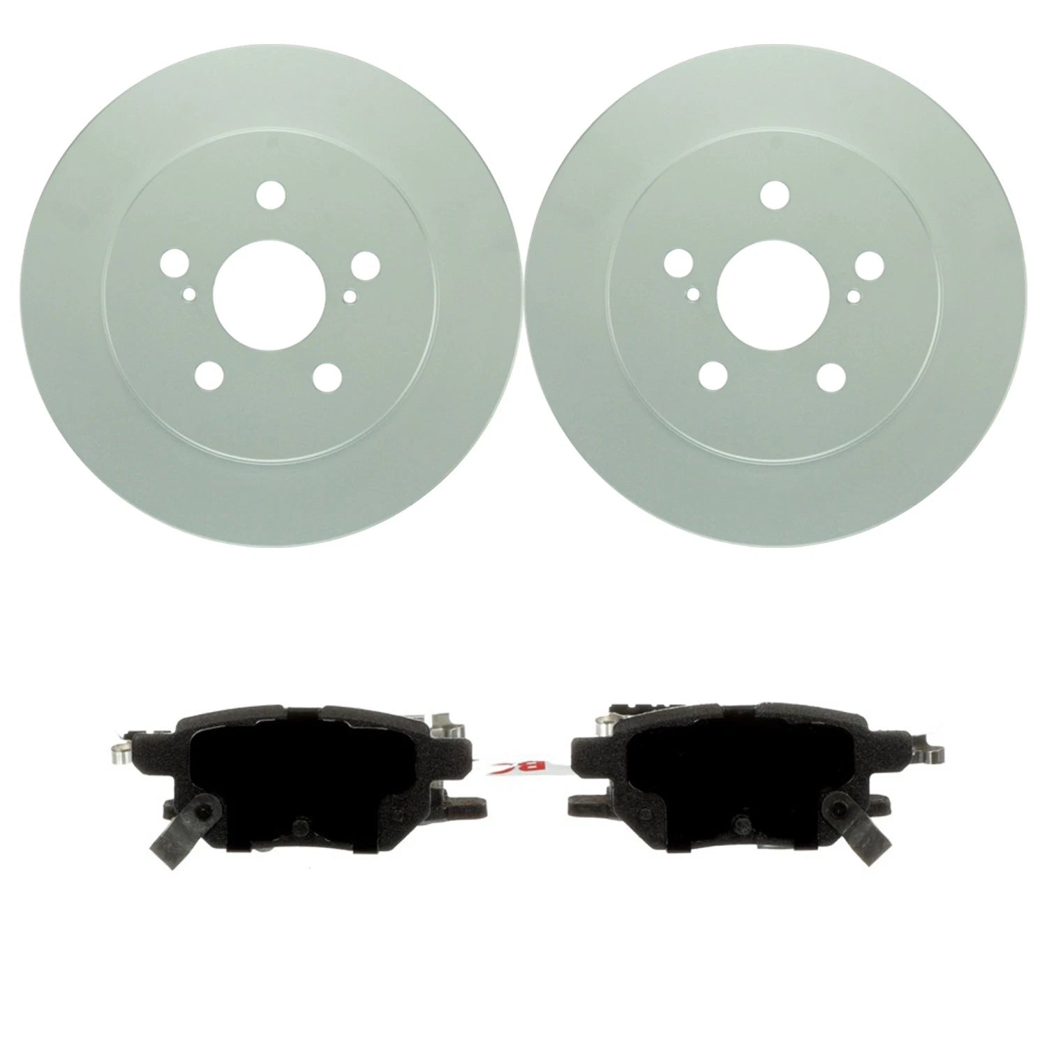 Bosch Rear Disc Brake Rotors & Ceramic Brake Pads Kit for Corolla Matrix Vibe (2003–2013)