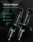 Rear Pair of Shocks Struts for Toyota Highlander Lexus RX330 (2004–2007)