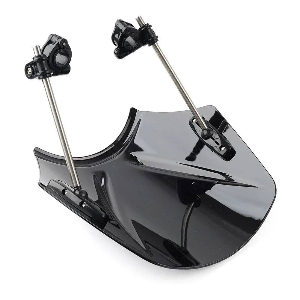 Windshield Deflector for Universal Motorcycle - Black