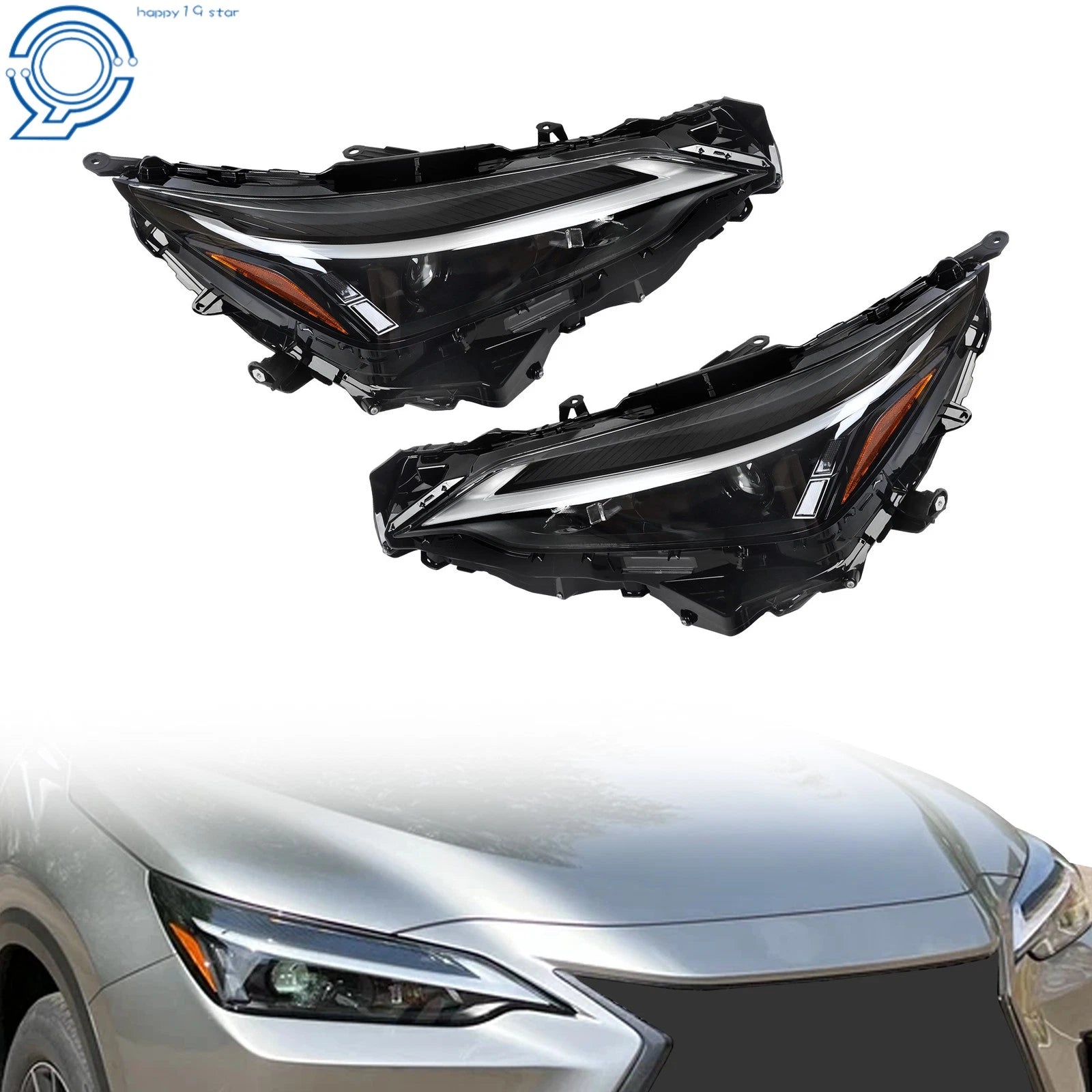 Set of 2 LED Headlights for Lexus NX250/NX350/NX450h+ (2022–2025)