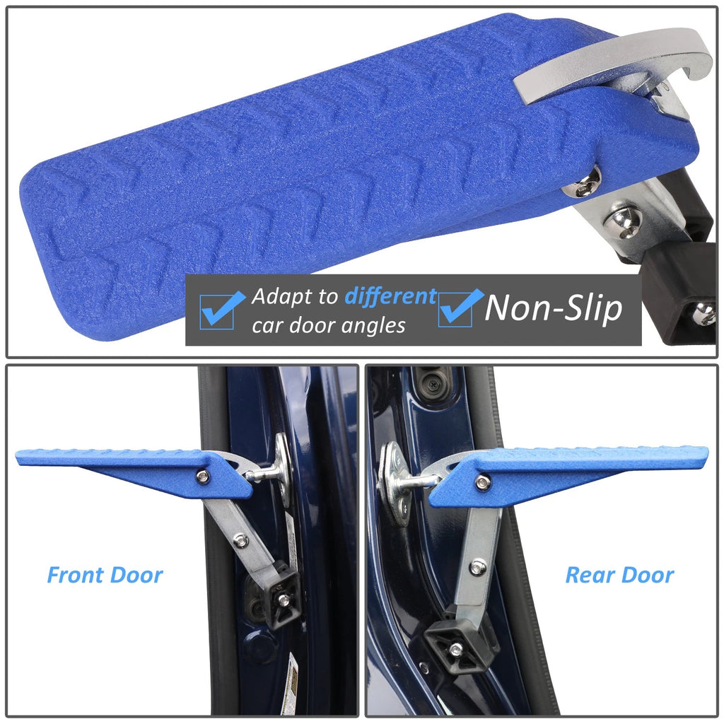 5X Foldable Car Door Latch Hook Step for Roof Access - Blue