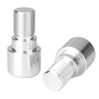 18mm Silver Motorcycle Dirt Bike Handlebar Grips End Cap Plugs (All Years)