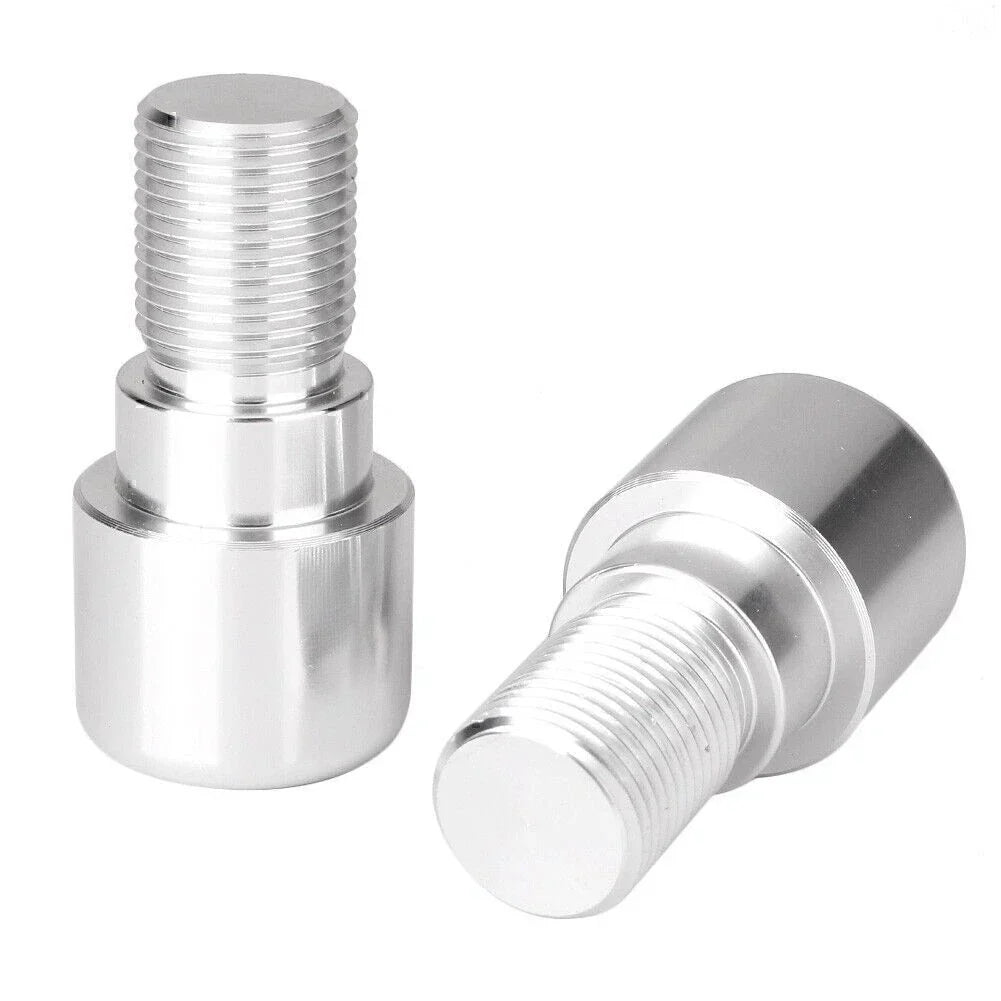 18mm Silver Motorcycle Dirt Bike Handlebar Grips End Cap Plugs (All Years)