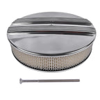 14" Half Finned Air Cleaner for SBC (Fits Various Models)