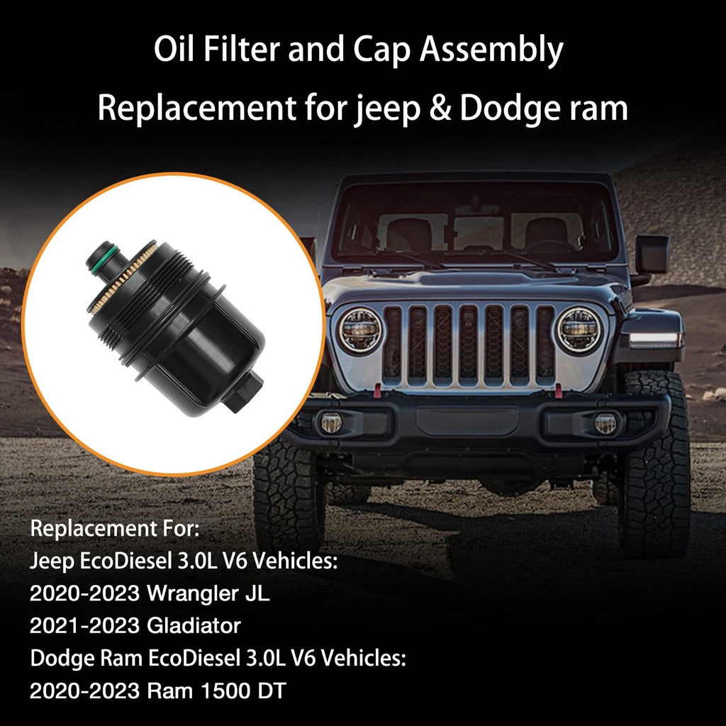Ecodiesel Engine Oil Filter for Jeep Wrangler JL, Ram 1500 DT (2019–2023)