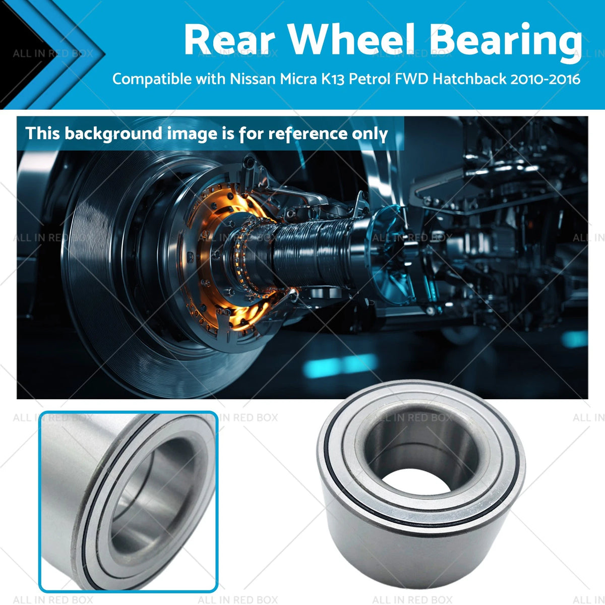 Rear Wheel Bearing Set of 2 for Nissan Micra K13 (2010–2016)