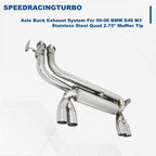 Axle Back Exhaust System for BMW E46 M3 (1999–2006) S.Steel Quad 2.75" Tip