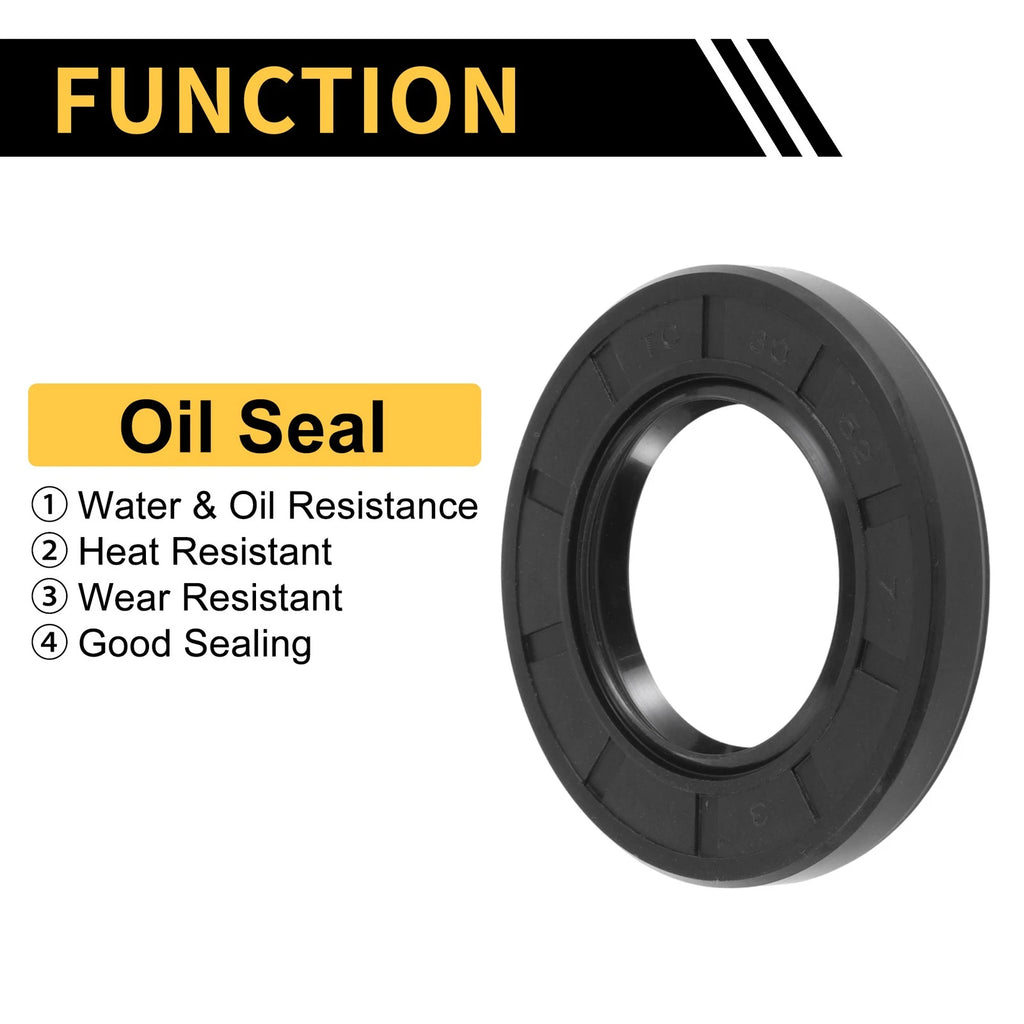 Set of 5 Oil Seal Rotary Shaft Seal NBR Rubber 30x52x7mm
