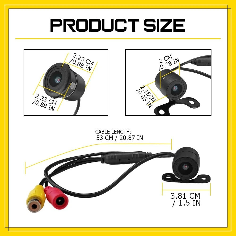 170o CMOS Rear View Backup Camera for Cars (Waterproof, Night Vision)