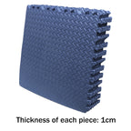 8PC EVA Foam Exercise Tiles Gym Floor Mat 24x24 Blue